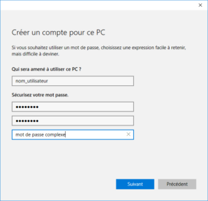 Windows 10 - ajout Utilisateur 3