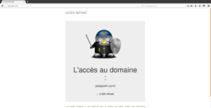 CTparental - Contrôle parental pour Linux - Site bloqué