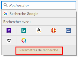 Firefox - Paramètre de recherche