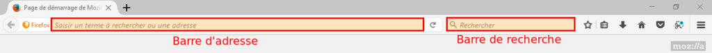 Firefox - Zone pour faire une recherche sur internet