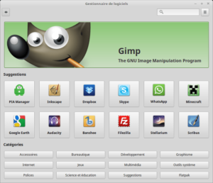 Linux Mint 18.3 - Gestionnaire de logiciels