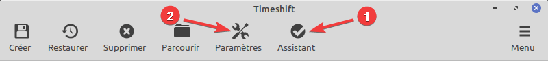 configurer timeshift