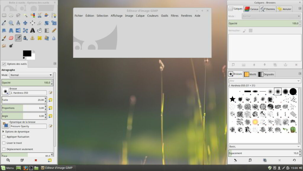 GIMP - Interface par défaut