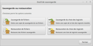 Outil de sauvegarde : MintBackup