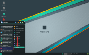 lanceur timeshift sur manjaro xfce live