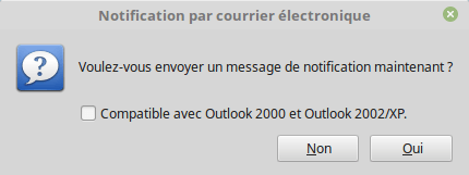 Thunderbird - Notification organisateur