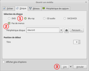 VLC - Ouvrir un média