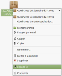 Extraire Installeurs LibreOffice 6.0