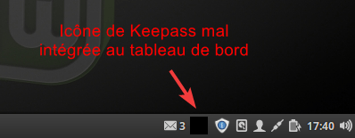 Keepass dans tableau de bord sans keebuntu