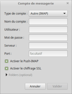 Compte de messagerie IMAP