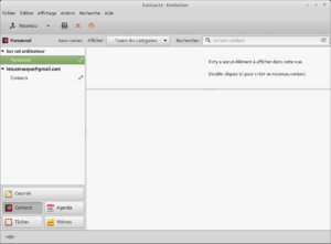 Contacts Evolution avec compte en ligne Google Contact