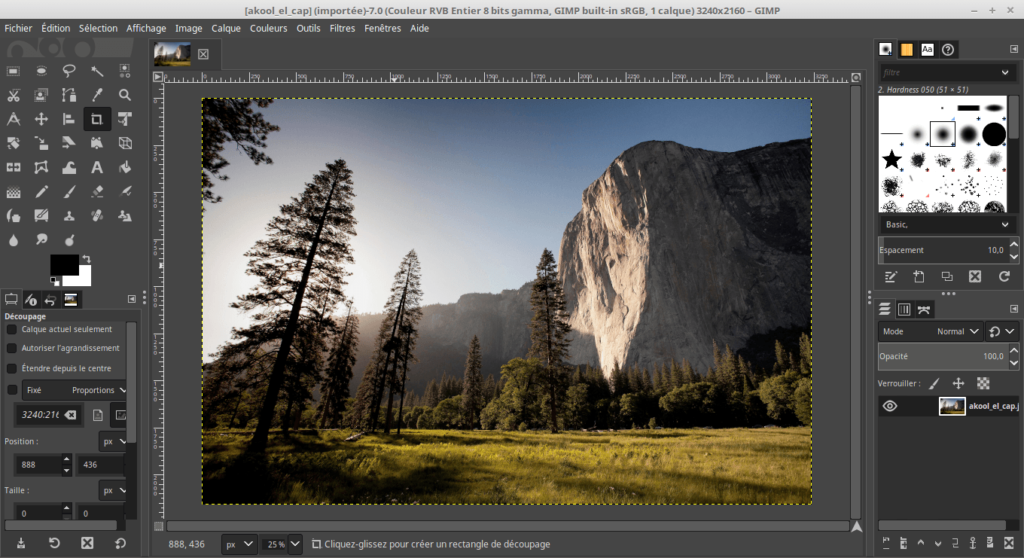 Interface GIMP 2.10