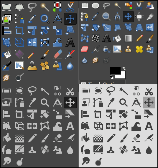 GIMP 2.10 Thèmes icônes