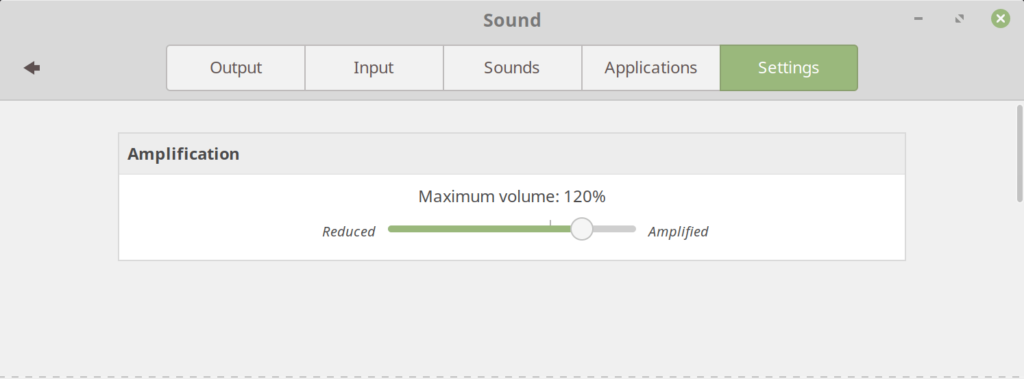 Cinnamon 3.8 - option Volume