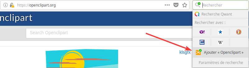 Firefox Quantum - Aajout moteur de recherche