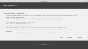 Installation de Linux Mint 19.1  Installation-linux-mint-19-4-type-install-dualboot-300x167