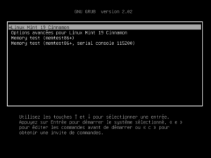 Installation de Linux Mint 19.1  Menu-grub-300x225