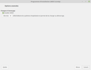 Installation LMDE 3 - 07 - GRUB