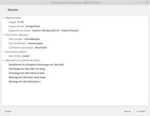 Installation LMDE 3 - 08 - Résumé