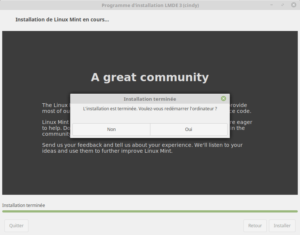 Installation LMDE 3 - 10 - fin