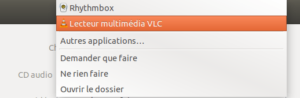 Exemple liste applications pour Médias amovibles sur Ubuntu 18.04