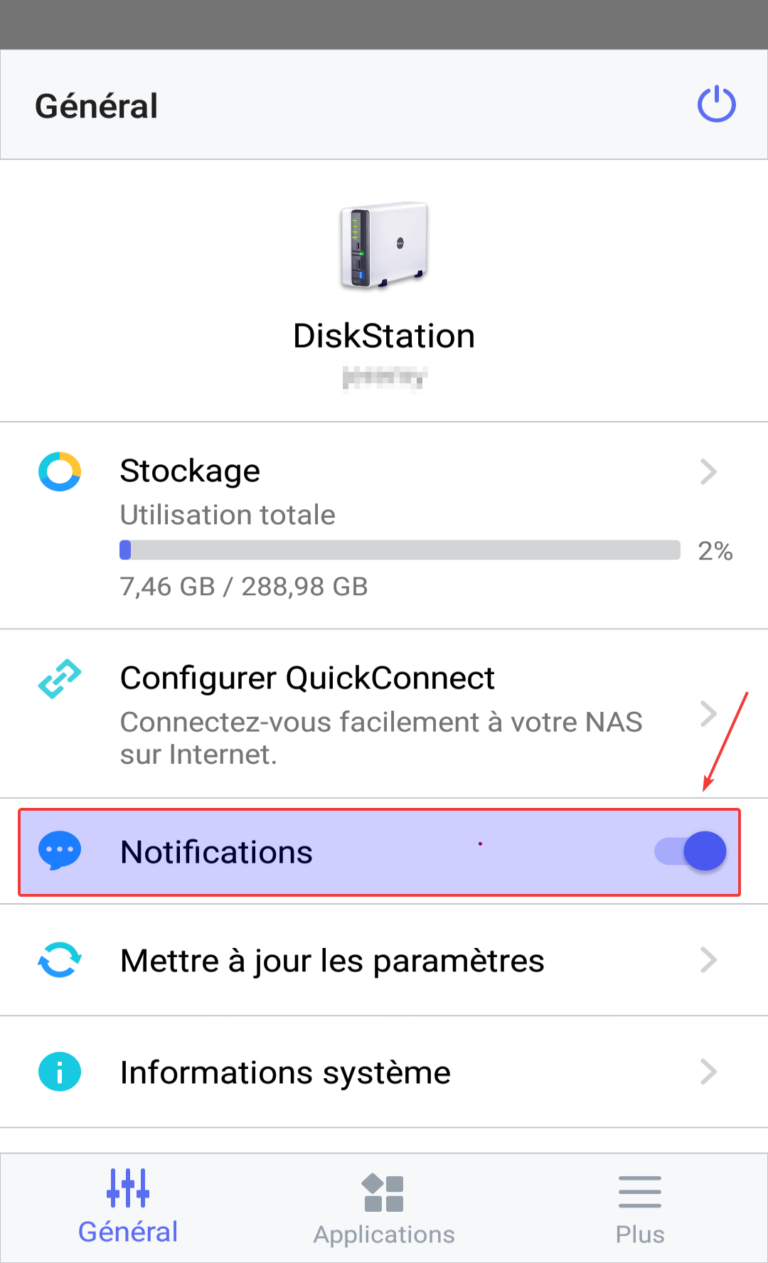 Comment recevoir des notifications Synology sur son téléphone Numétopia