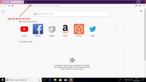 Windows 10 - sans barre de titre de Firefox