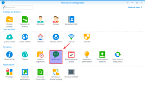 Panneau de configuration Synology - Accès Notification