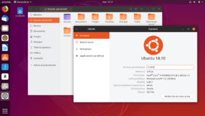 Dossiers et Détails - Ubuntu 18.10