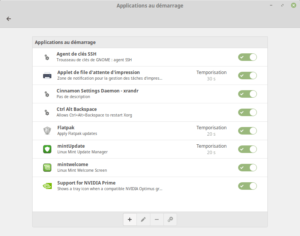 Applications au démarrage dans Linux Mint Cinnamon