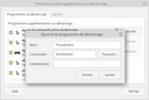 Ajout d'une application au démarrage dans Linux Mint MATE