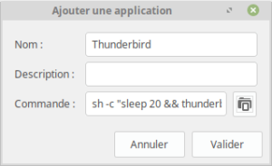 Application au démarrage de Linux Mint XFCE avec délai