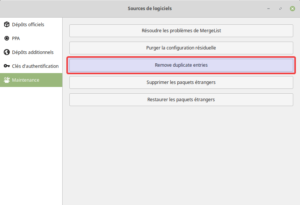 Maintenance dans Linux Mint 19.1