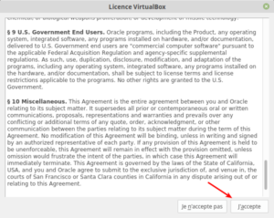 Licence extension pack - virtualbox