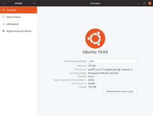 à propos Ubuntu 19.04