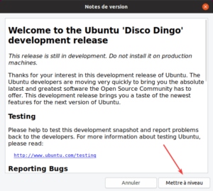 Mise à niveau vers Ubuntu 19.04 - Notes de version