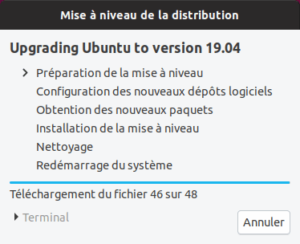 Mise à niveau vers Ubuntu 19.04 - Préparation