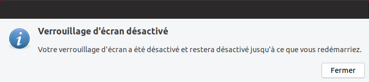 Mise à niveau vers Ubuntu 19.04 - Désactivation écran de veille
