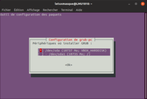 Paramétrage GRUB