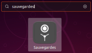 Outil Sauvegardes dans Ubuntu 18.10