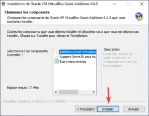 Installation additions invité virtualbox pour support USB 2 ou 3 dans la VM 3