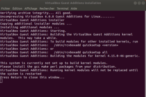 Installation CD additions invité sous linux