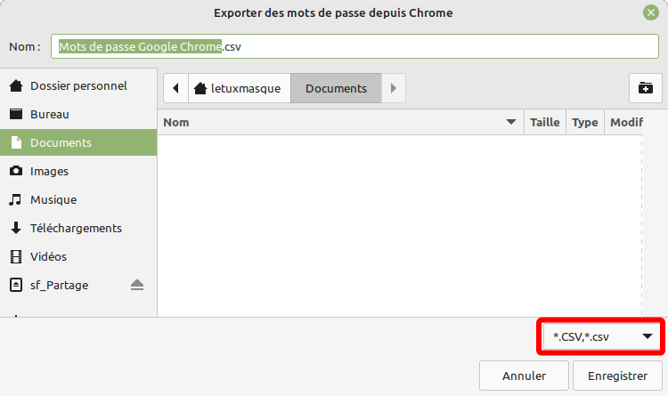 Exporter mots de passe Google Chrome dans un fichier CSV - 4