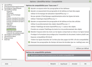 Option pour compatibilité avec formulaires MS