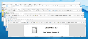 Méta-barre Onglets compacts dans LibreOffice 6.3