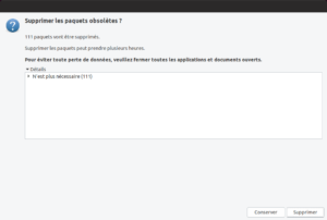 Suppression paquets obsolètes après la mise à niveau