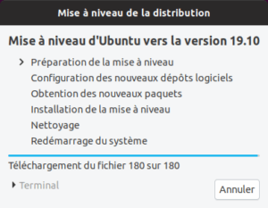 Préparation mise à niveau vers Ubuntu 19.10