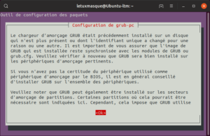 Mettre à niveau vers Ubuntu 19.10 en ligne de commande - Reconfiguration GRUB