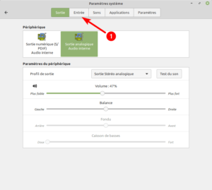 Linux Mint - Paramètres son