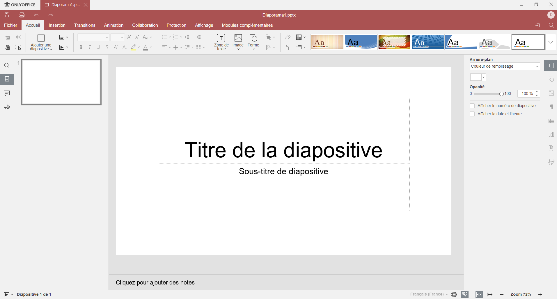 interface présentation